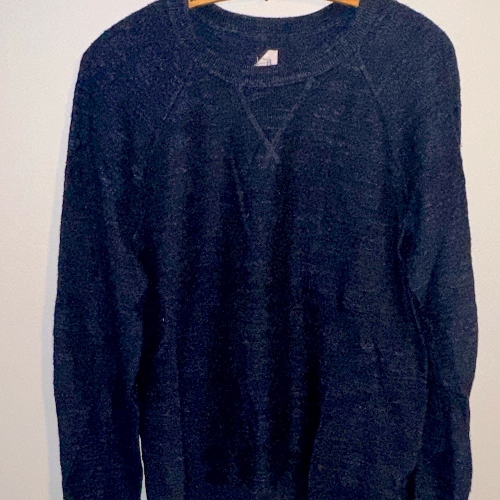 Navy Gap Crewneck Cotton Sweatshirt